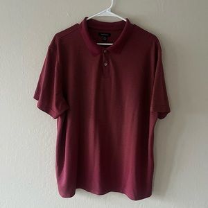 Van Heusen Mens Short Sleeve Polo Shirt Size XL Burgundy